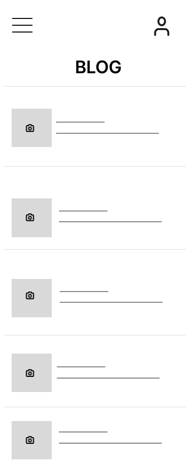 Blog wireframe
