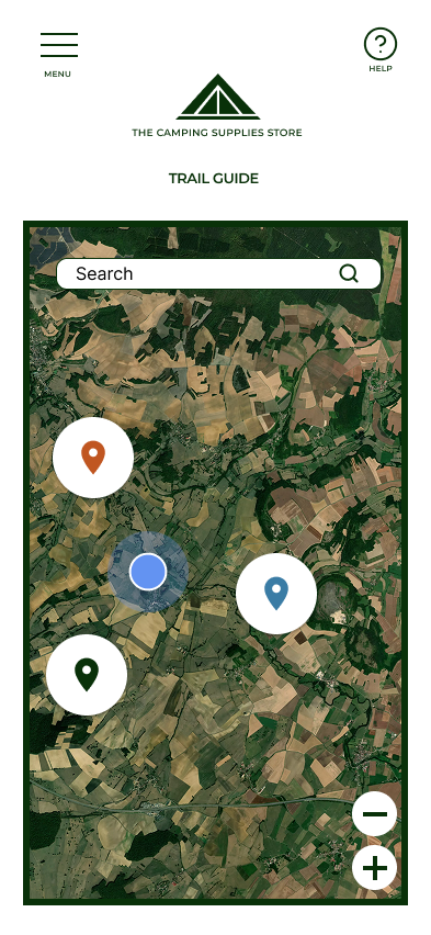 Trail map feature mockup